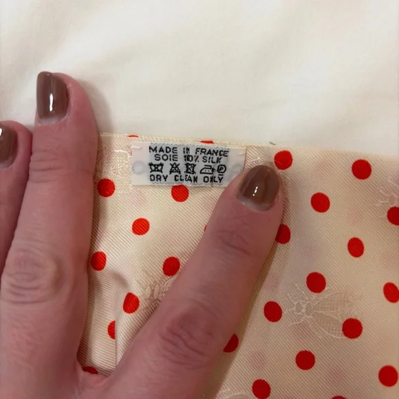 Hermes Maxi Twilly Scarf + Tying Cards - Bees & Orange Polka Dots - Picture 7 of 15